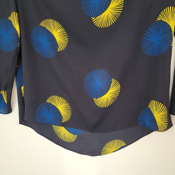 Trouve Black Cold Shoulder Ruffle Flounce Neck & Sleeve Blouse Women's Size XS - Picture 6 of 9